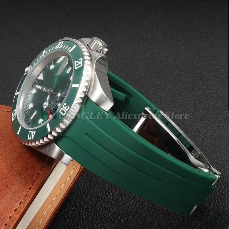 20mm 21mm 22mm Curved End Sili - Rolex Watch Datejust 评论和价格