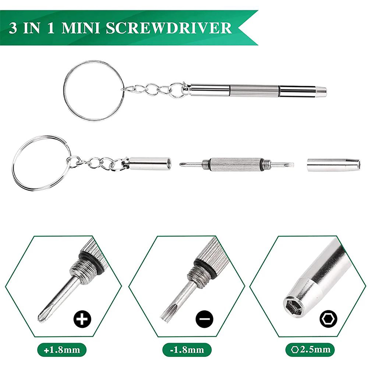 1/2/10pcs Mini 3 in1 Screwdriv - Watch Tool Repair Kit 评论和价格