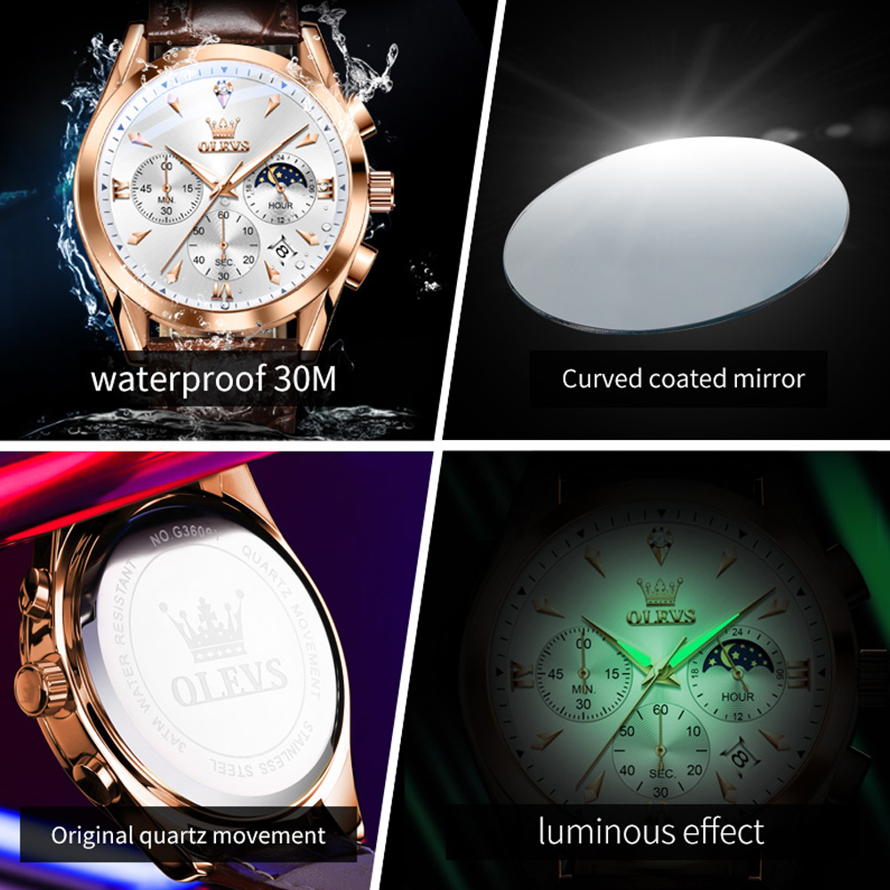 OLEVS Brand New Fashion Quartz - Smartwatch Watches For Men Brands 评论和价格