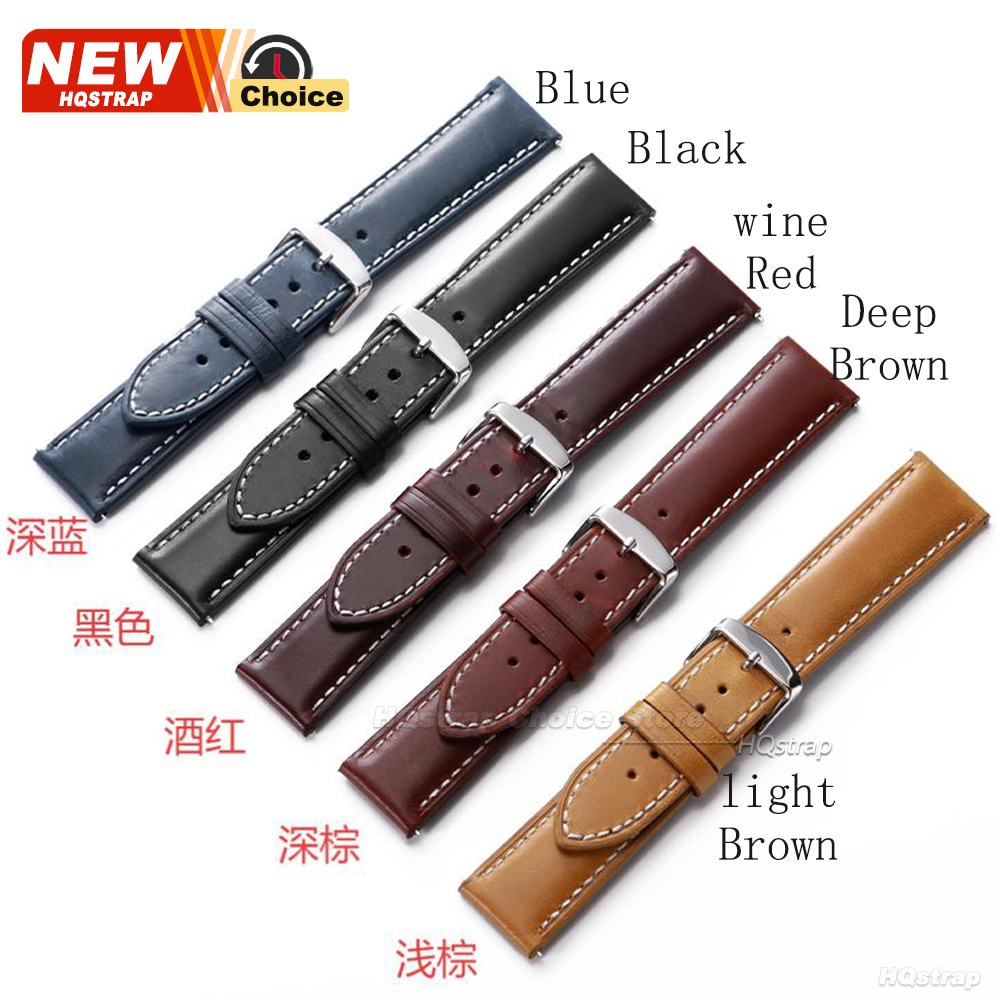 New Oil Wax Strap 16mm 18mm 20 - Seiko Watches Smartwatch 评论和价格